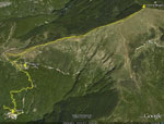 Tracciato percorso GP - Noceno-Croce di Muggio su Cartina 3D Google